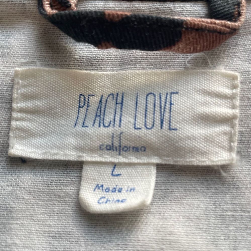 Peach Love California Cheetah Print Lightweight Jean Jacket - Picture 3 of 4